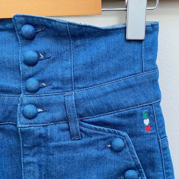 Miss Sixty Blue Buttoned Pencil Skirt - Picture 5 of 12